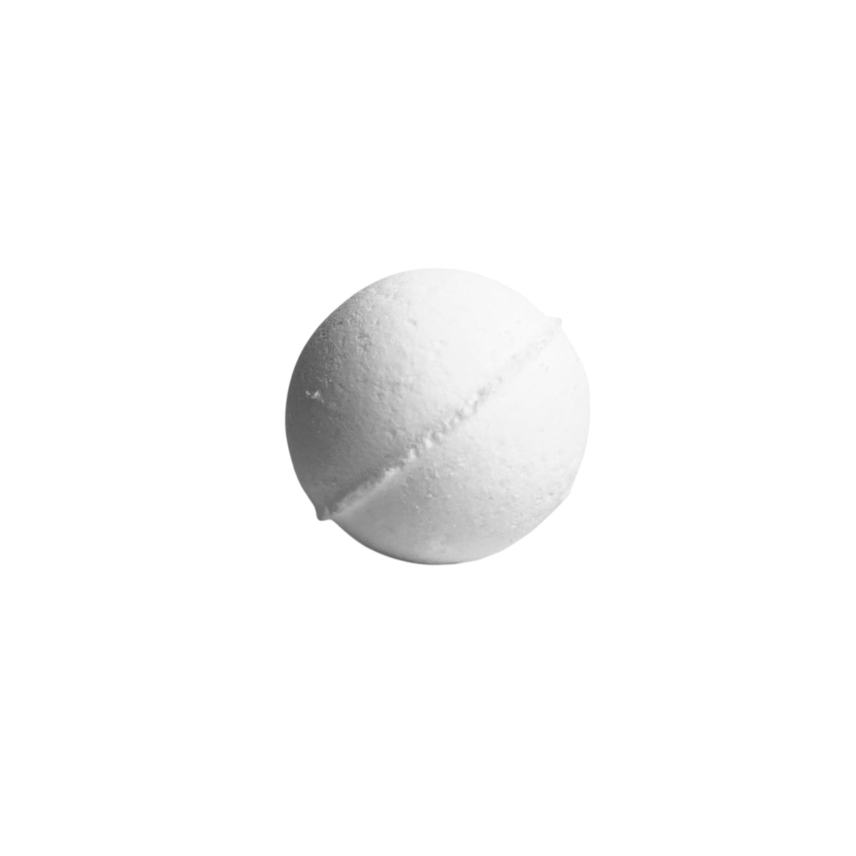 White bath bomb on a white background