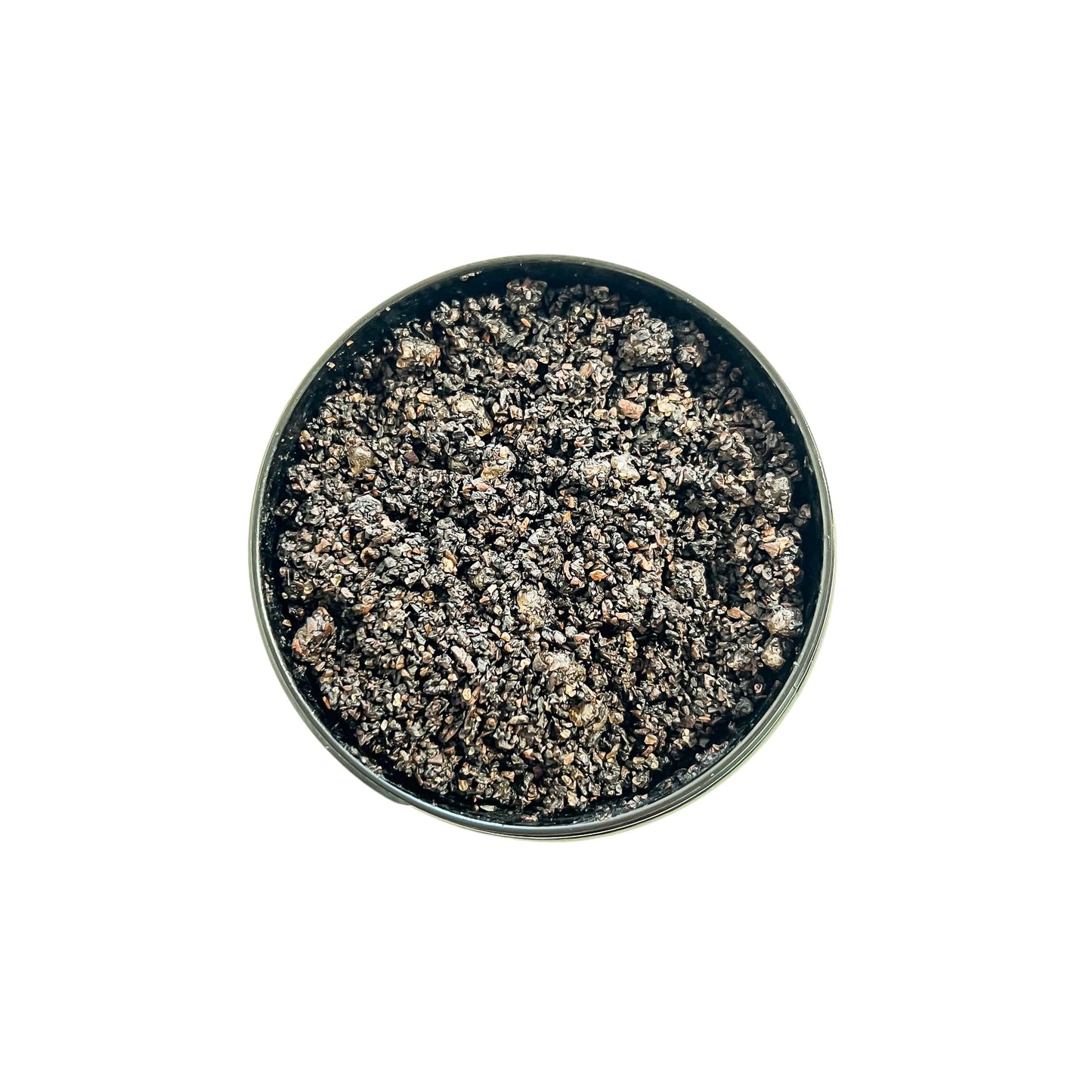 ebony and ivory candle co's coffee scrub in a black container