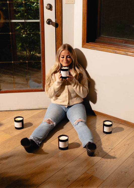 Handcrafted fall candle in Lethbridge Alberta