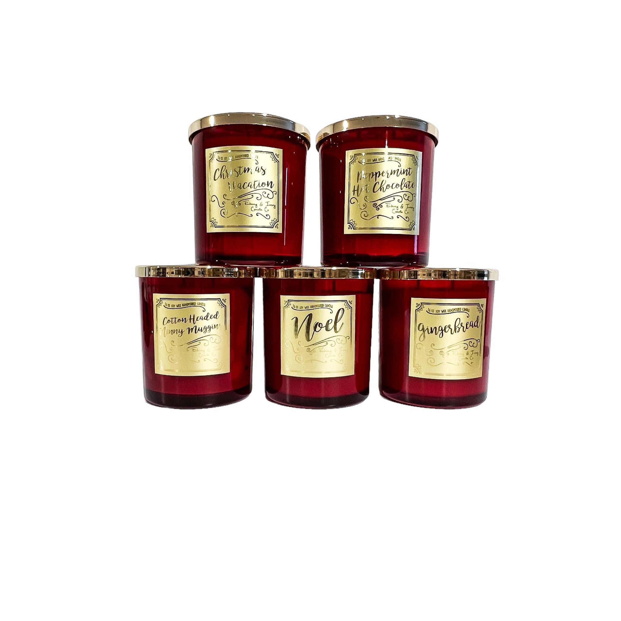 Set of 5 Christmas Candles