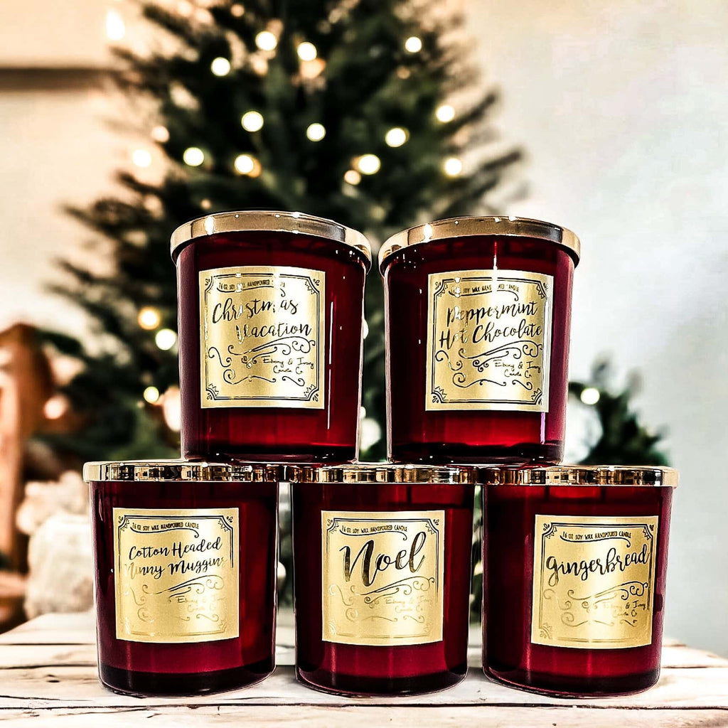 Set of 5 Christmas Candles
